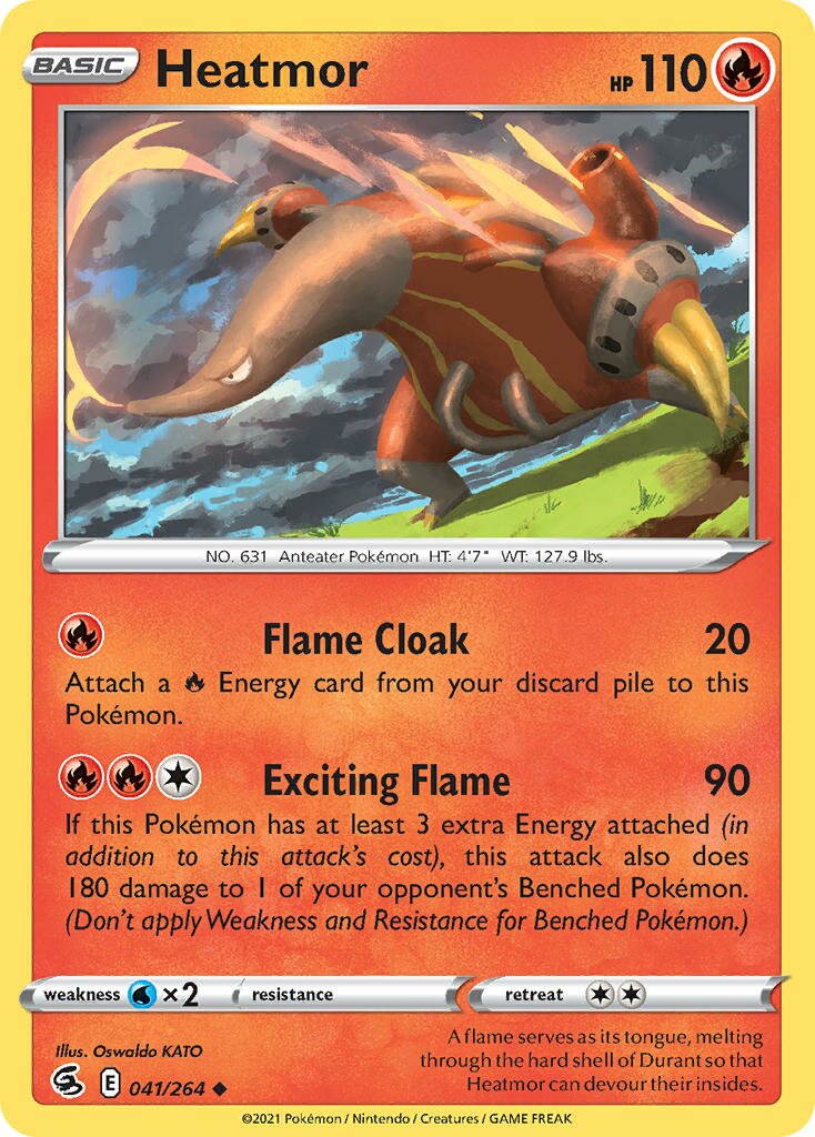 Heatmor 041/284 — Fusion Strike (English Pokémon TCG card)
