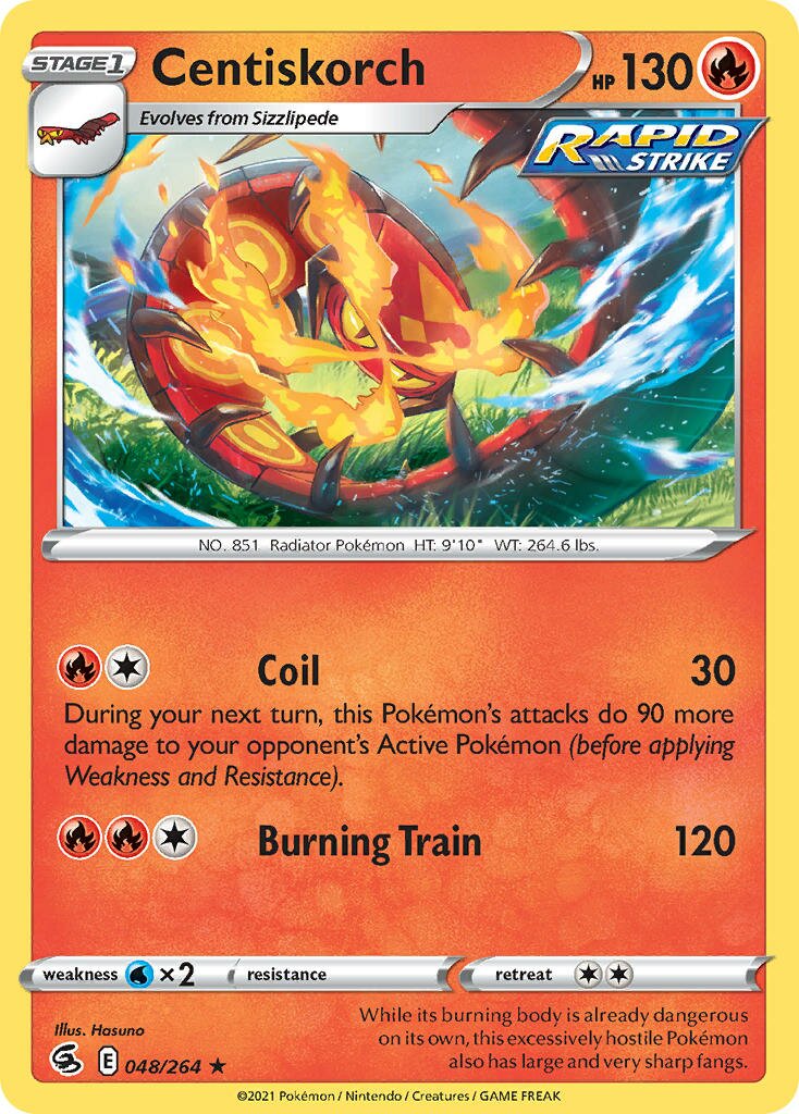 Centiskorch 048/284 — Fusion Strike (English Pokémon TCG card)