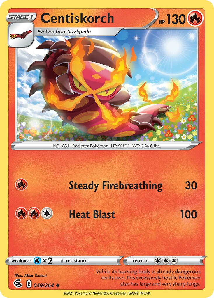 Centiskorch 049/284 — Fusion Strike (English Pokémon TCG card)