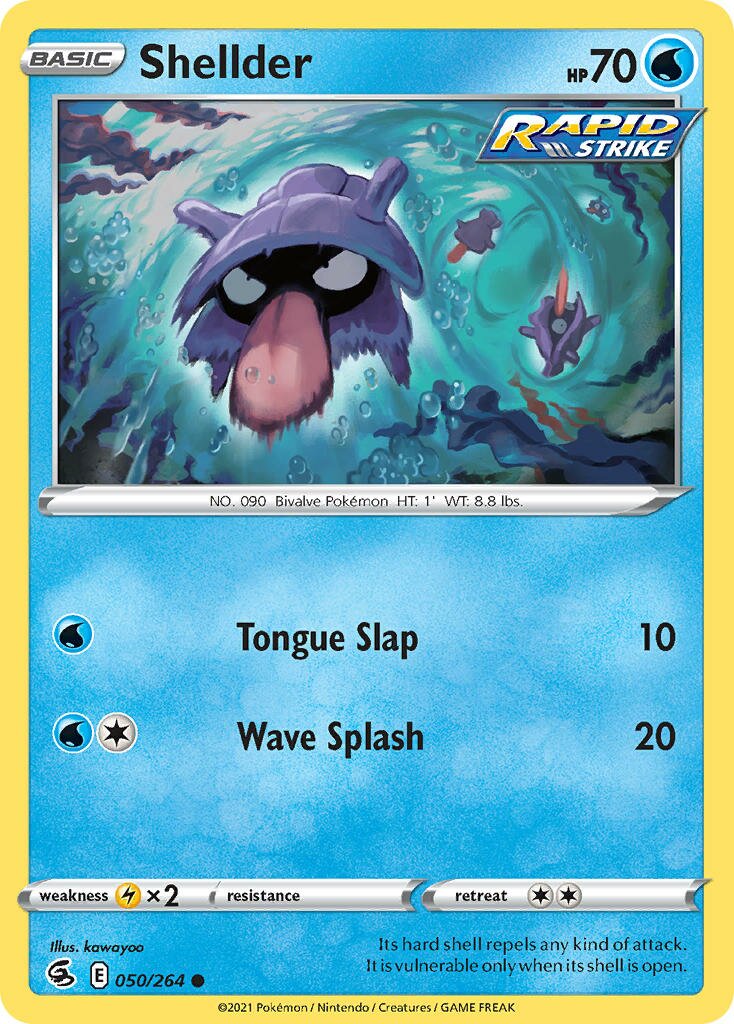 Shellder 050/284 — Fusion Strike (English Pokémon TCG card)