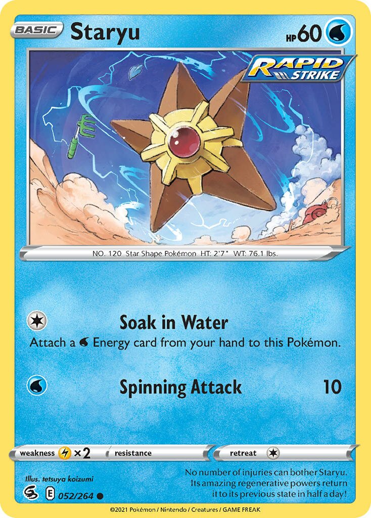 Staryu 052/284 — Fusion Strike (English Pokémon TCG card)