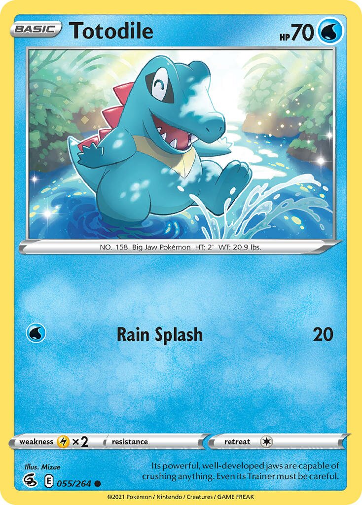 Totodile 055/284 — Fusion Strike (English Pokémon TCG card)