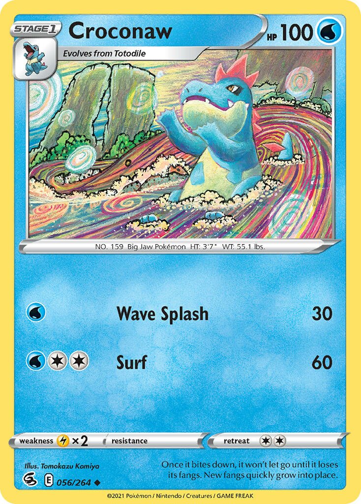 Croconaw 056/284 — Fusion Strike (English Pokémon TCG card)
