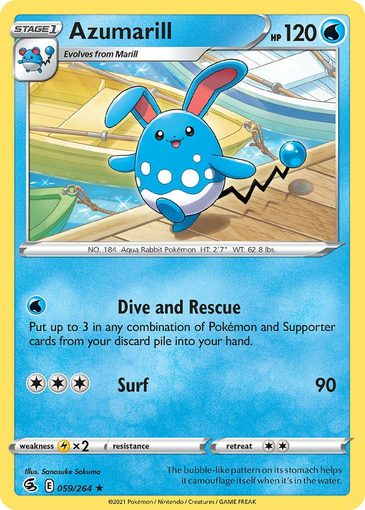 Azumarill 059/284 — Fusion Strike (English Pokémon TCG card)