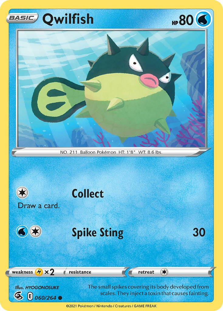 Qwilfish 060/284 — Fusion Strike (English Pokémon TCG card)
