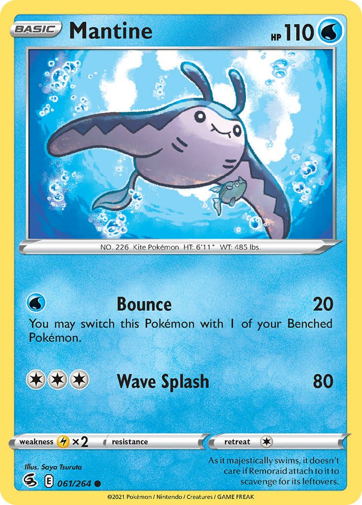 Mantine 061/284 — Fusion Strike (English Pokémon TCG card)