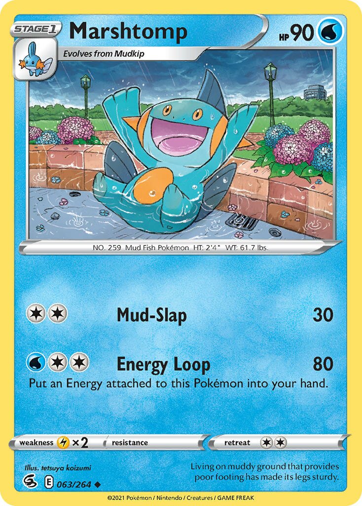 Marshtomp 063/284 — Fusion Strike (English Pokémon TCG card)