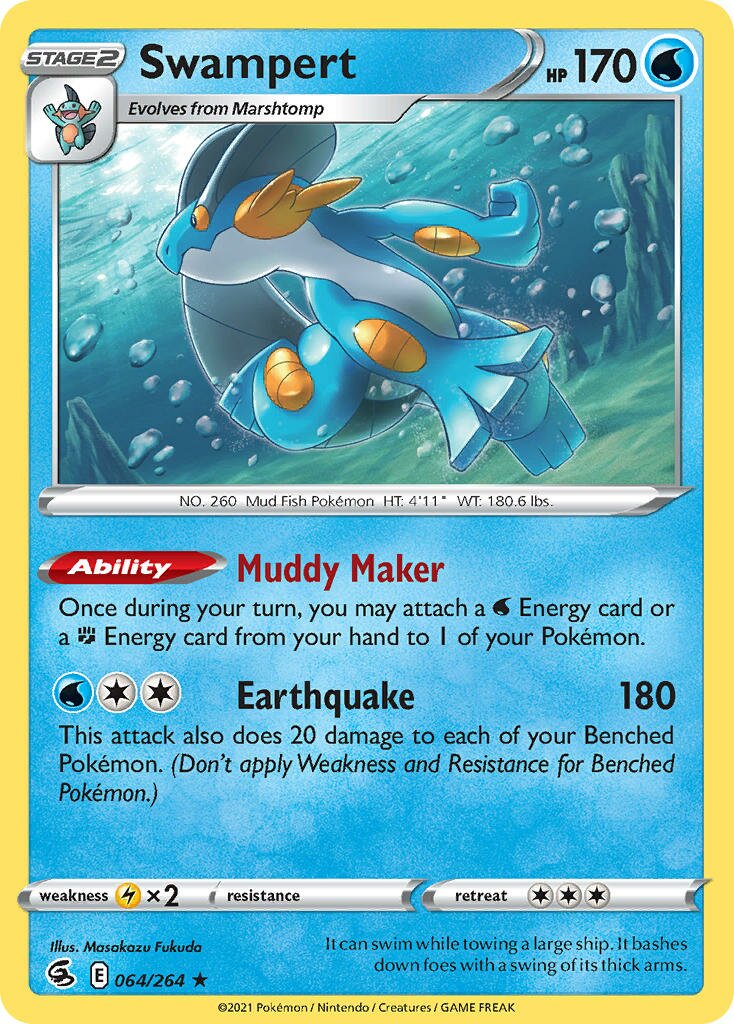 Swampert 064/284 — Fusion Strike (English Pokémon TCG card)