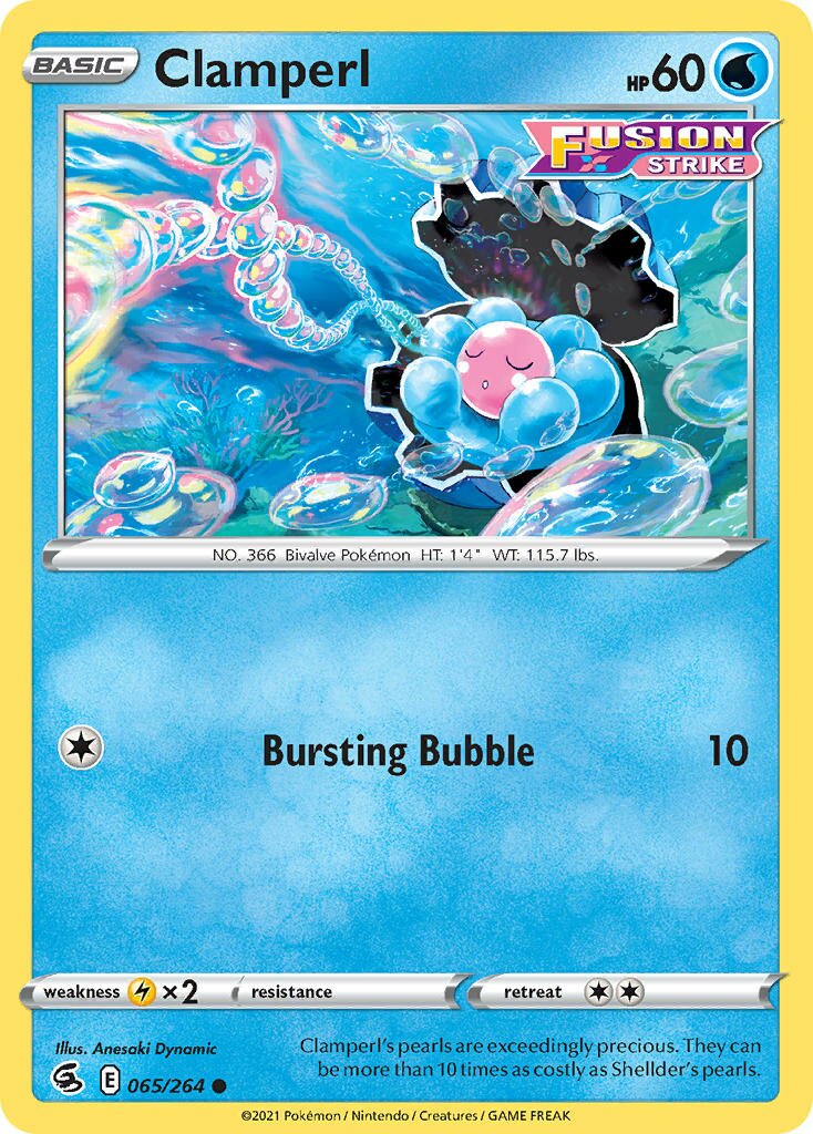 Clamperl 065/284 — Fusion Strike (English Pokémon TCG card)