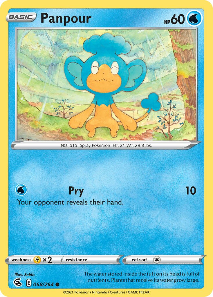 Panpour 068/284 — Fusion Strike (English Pokémon TCG card)