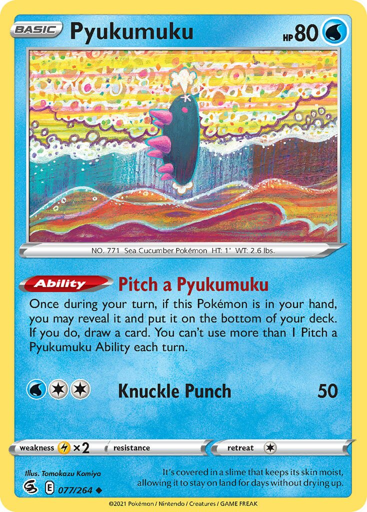 Pyukumuku 077/284 — Fusion Strike (English Pokémon TCG card)