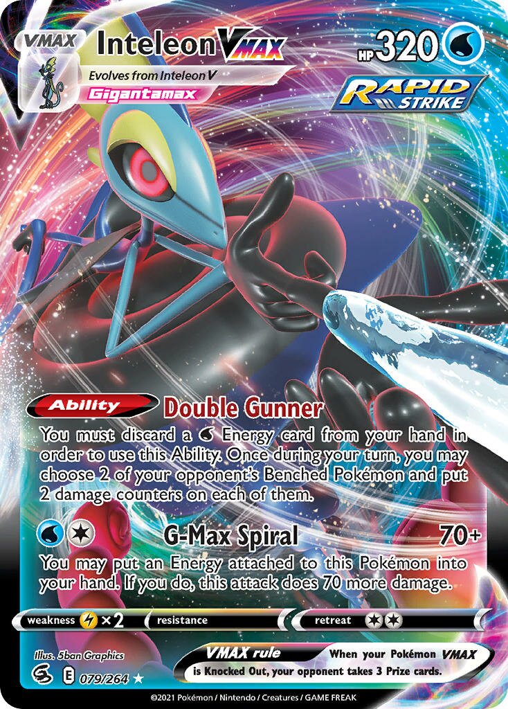 Inteleon VMAX 079/284 — Fusion Strike (English Pokémon TCG card)