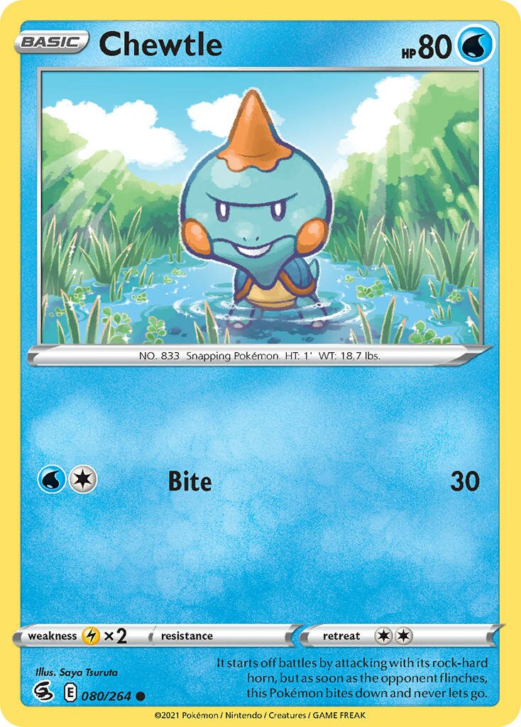 Chewtle 080/284 — Fusion Strike (English Pokémon TCG card)