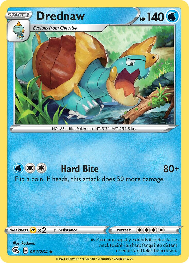 Drednaw 081/284 — Fusion Strike (English Pokémon TCG card)