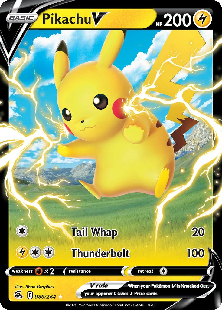 Pikachu V 086/284 — Fusion Strike (English Pokémon TCG card)
