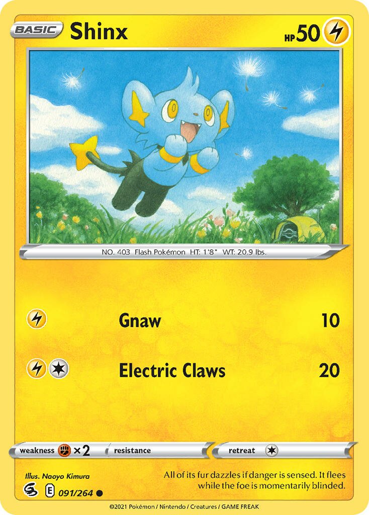 Shinx 091/284 — Fusion Strike (English Pokémon TCG card)