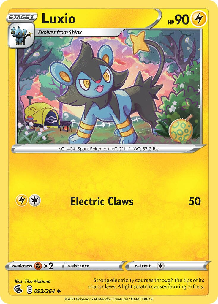 Luxio 092/284 — Fusion Strike (English Pokémon TCG card)
