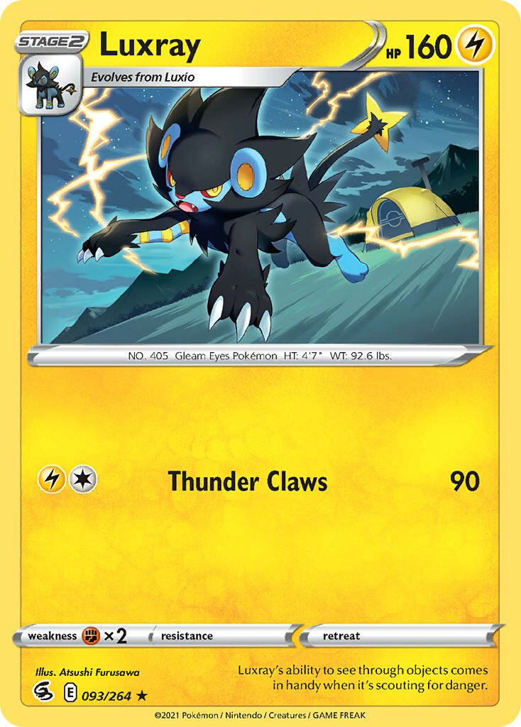 Luxray 093/284 — Fusion Strike (English Pokémon TCG card)