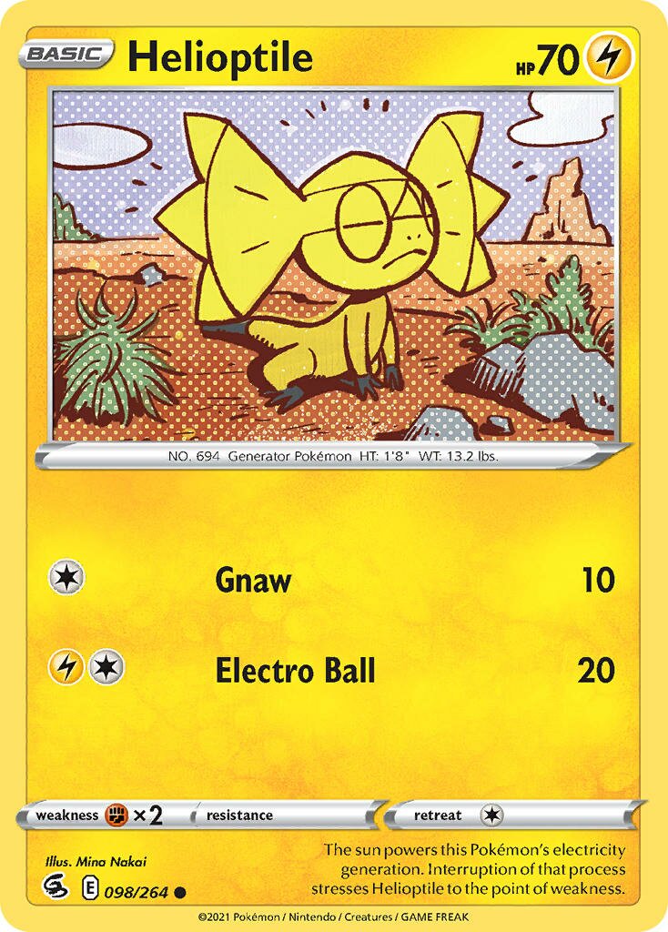 Helioptile 098/284 — Fusion Strike (English Pokémon TCG card)