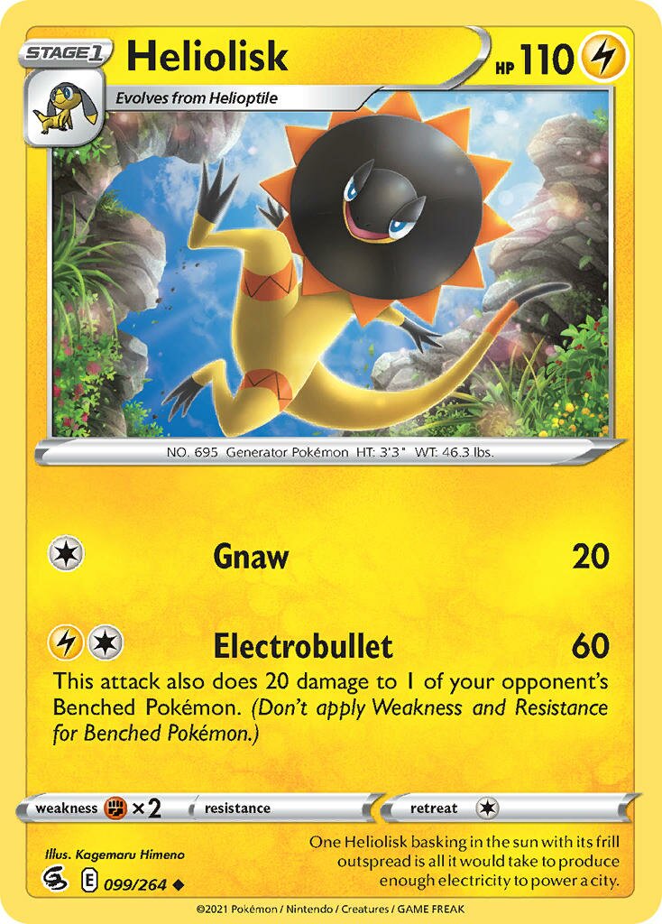 Heliolisk 099/284 — Fusion Strike (English Pokémon TCG card)