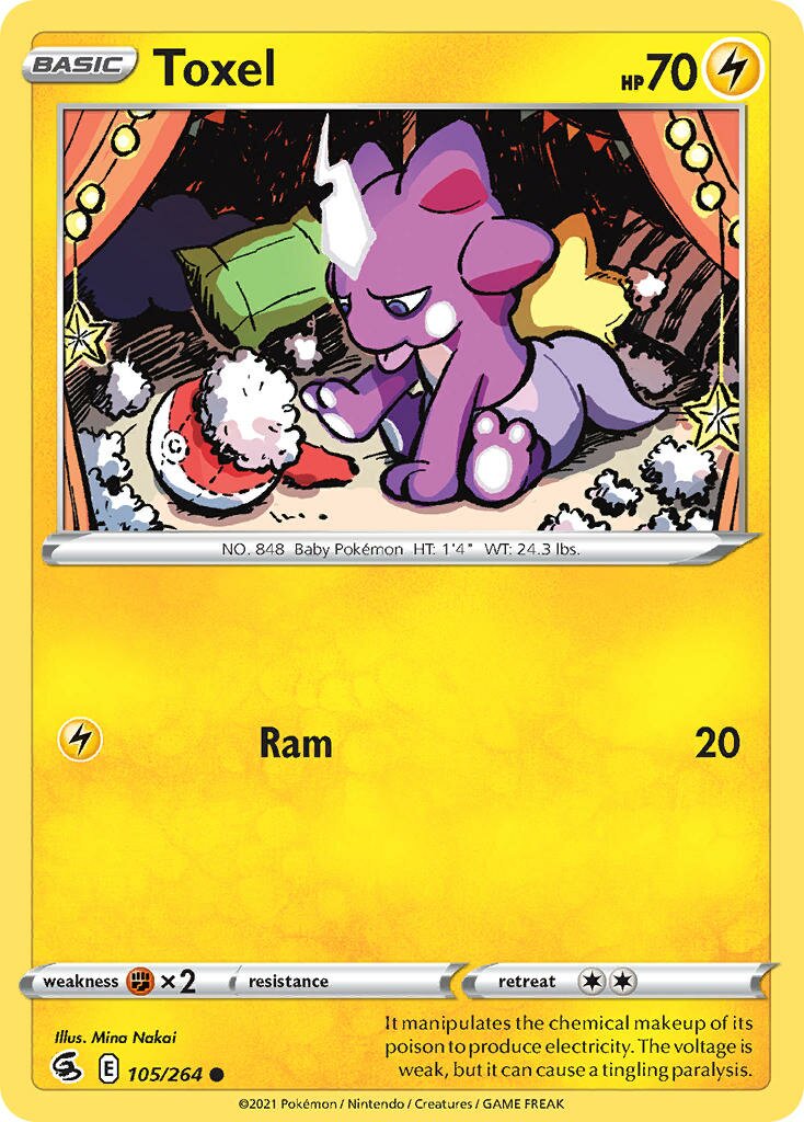 Toxel 105/284 — Fusion Strike (English Pokémon TCG card)