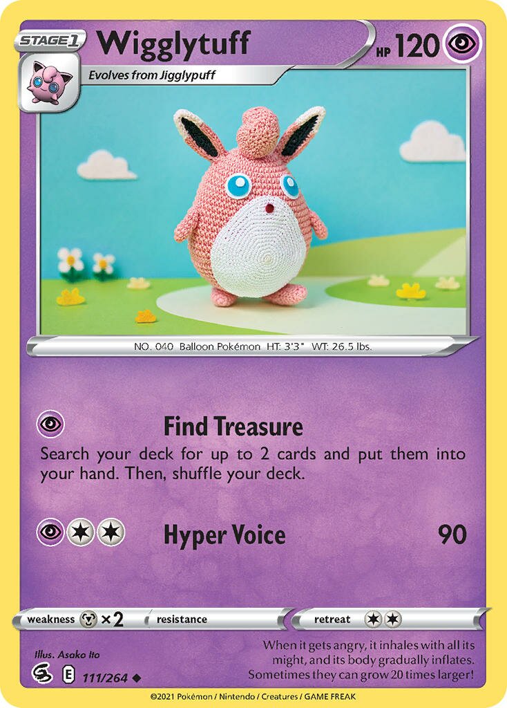 Wigglytuff 111/284 — Fusion Strike (English Pokémon TCG card)