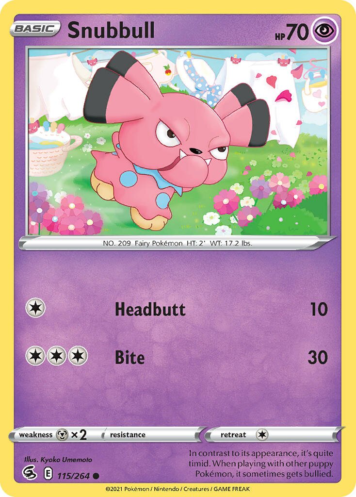 Snubbull 115/284 — Fusion Strike (English Pokémon TCG card)