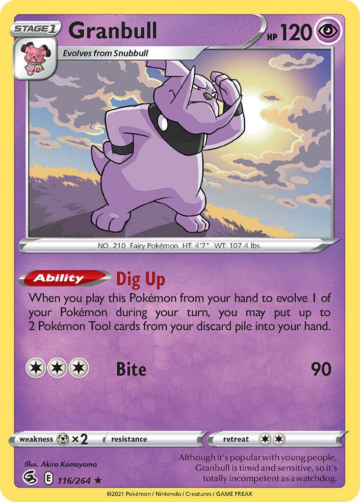 Granbull 116/284 — Fusion Strike (English Pokémon TCG card)