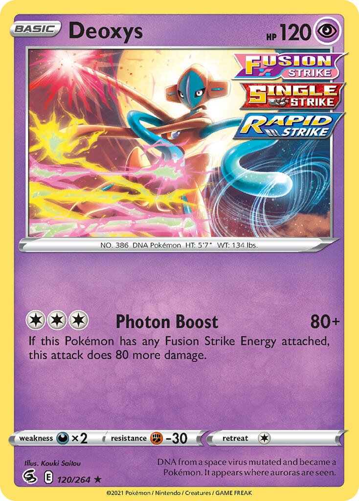 Deoxys 120/284 — Fusion Strike (English Pokémon TCG card)