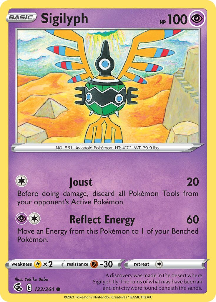 Sigilyph 123/284 — Fusion Strike (English Pokémon TCG card)