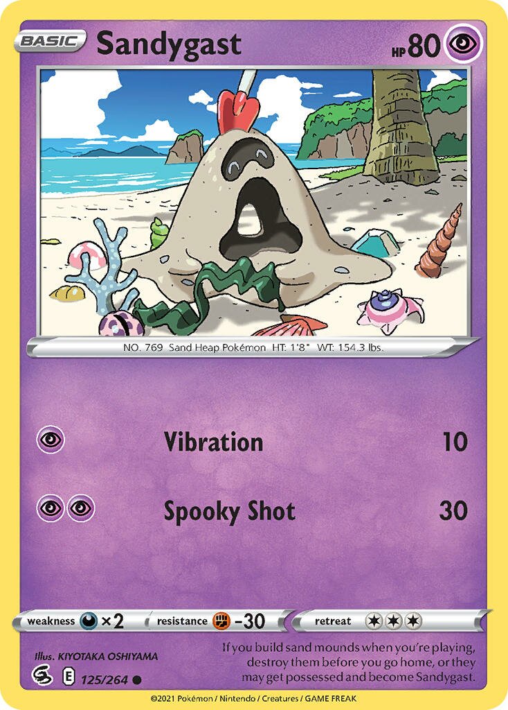 Sandygast 125/284 — Fusion Strike (English Pokémon TCG card)