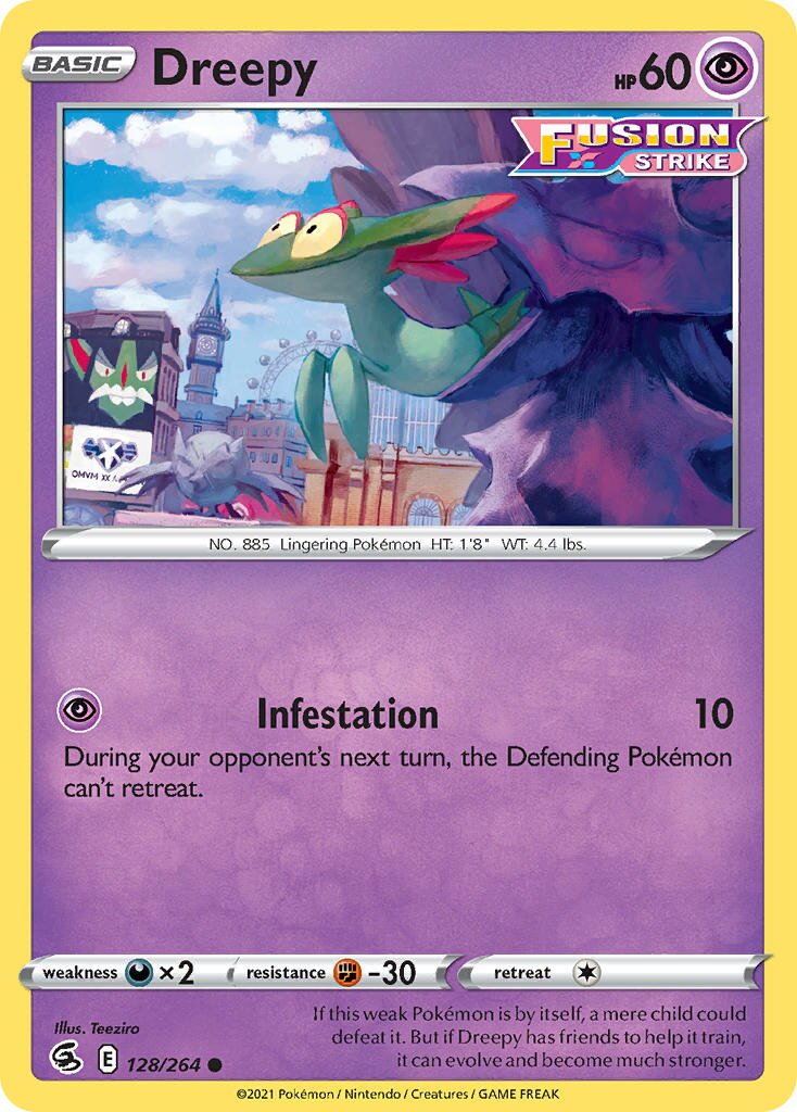 Dreepy 128/284 — Fusion Strike (English Pokémon TCG card)