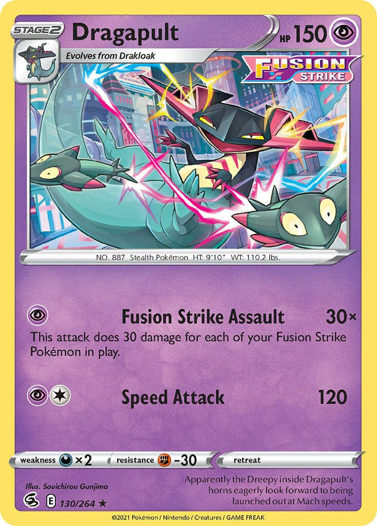 Dragapult 130/284 — Fusion Strike (English Pokémon TCG card)