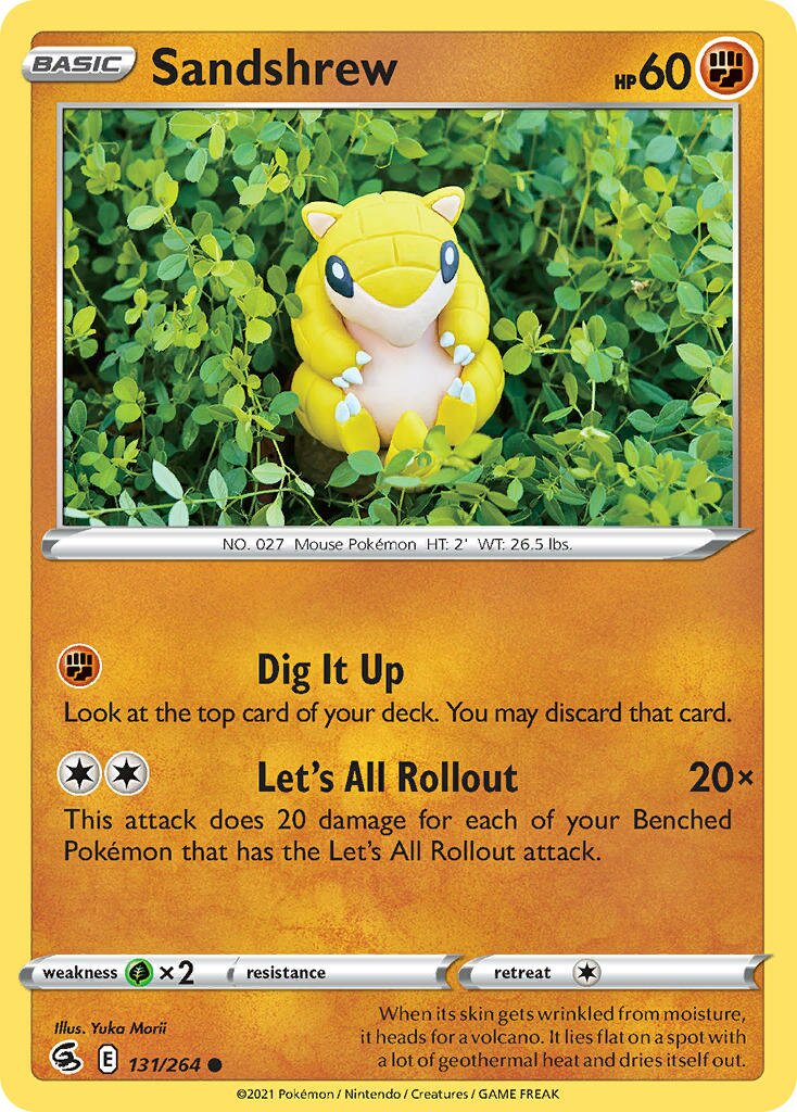 Sandshrew 131/284 — Fusion Strike (English Pokémon TCG card)