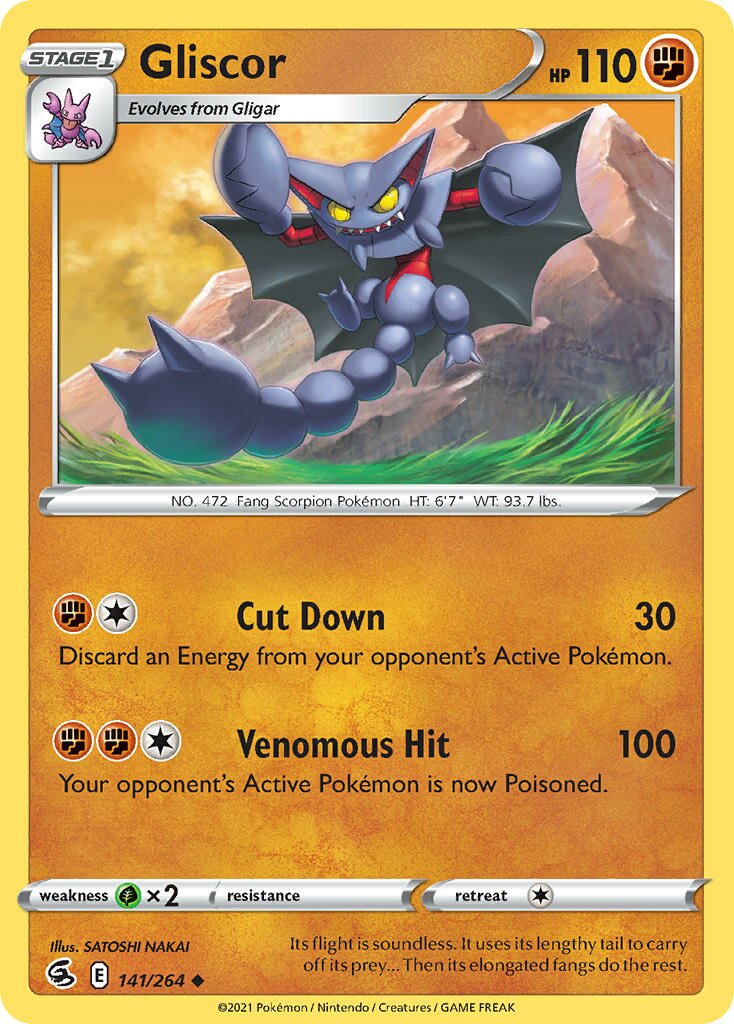 Gliscor 141/284 — Fusion Strike (English Pokémon TCG card)