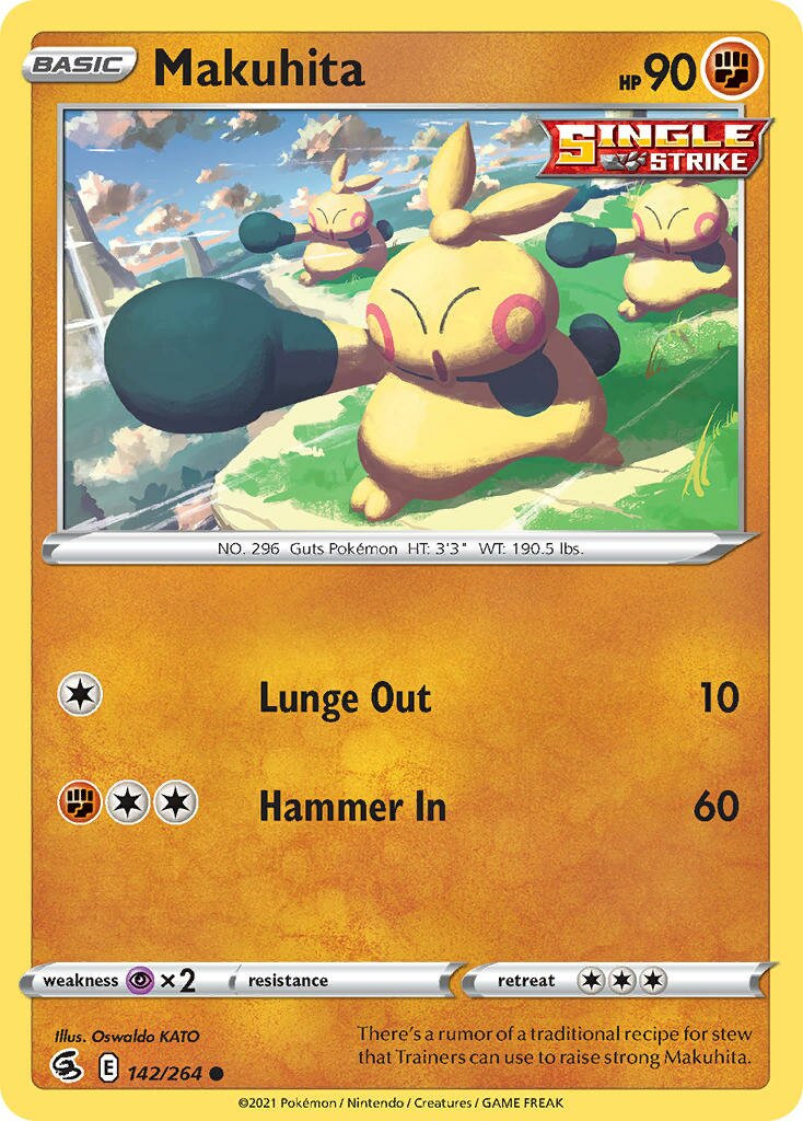 Makuhita 142/284 — Fusion Strike (English Pokémon TCG card)