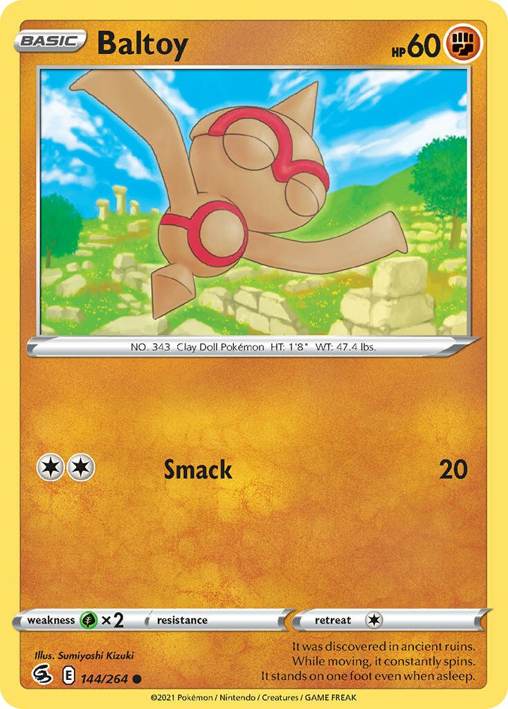 Baltoy 144/284 — Fusion Strike (English Pokémon TCG card)