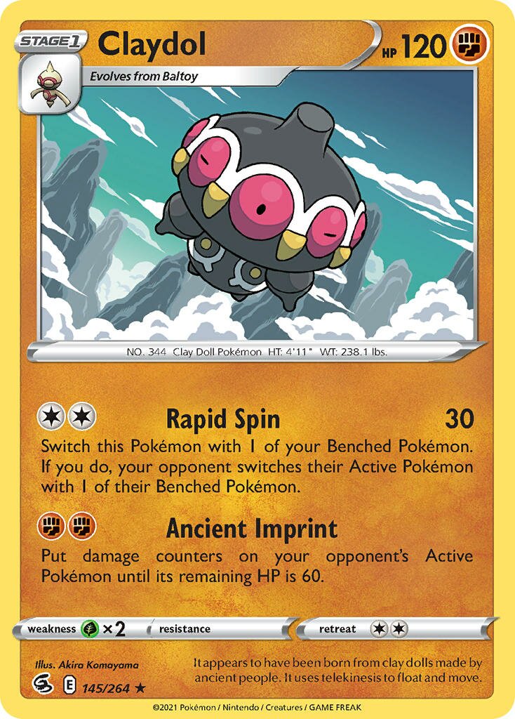 Claydol 145/284 — Fusion Strike (English Pokémon TCG card)