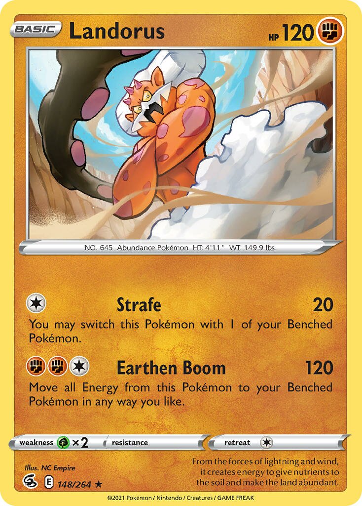 Landorus 148/284 — Fusion Strike (English Pokémon TCG card)