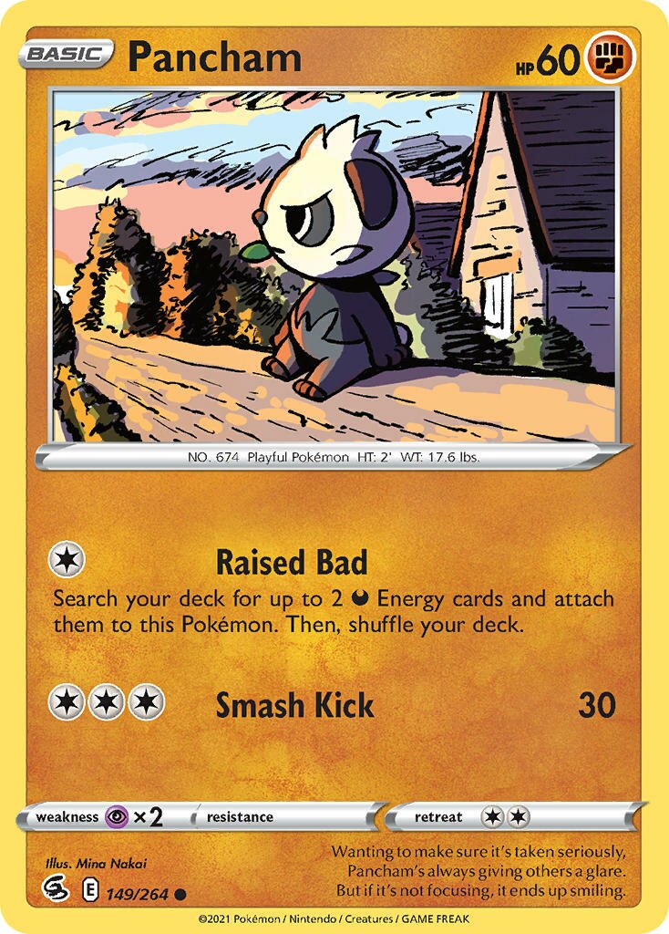 Pancham 149/284 — Fusion Strike (English Pokémon TCG card)
