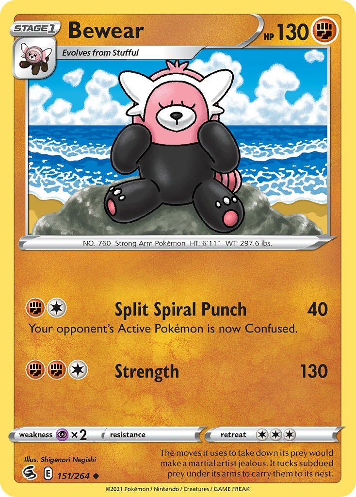Bewear 151/284 — Fusion Strike (English Pokémon TCG card)