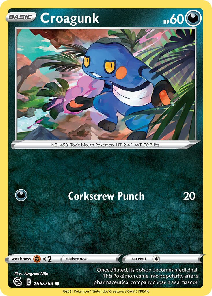 Croagunk 165/284 — Fusion Strike (English Pokémon TCG card)