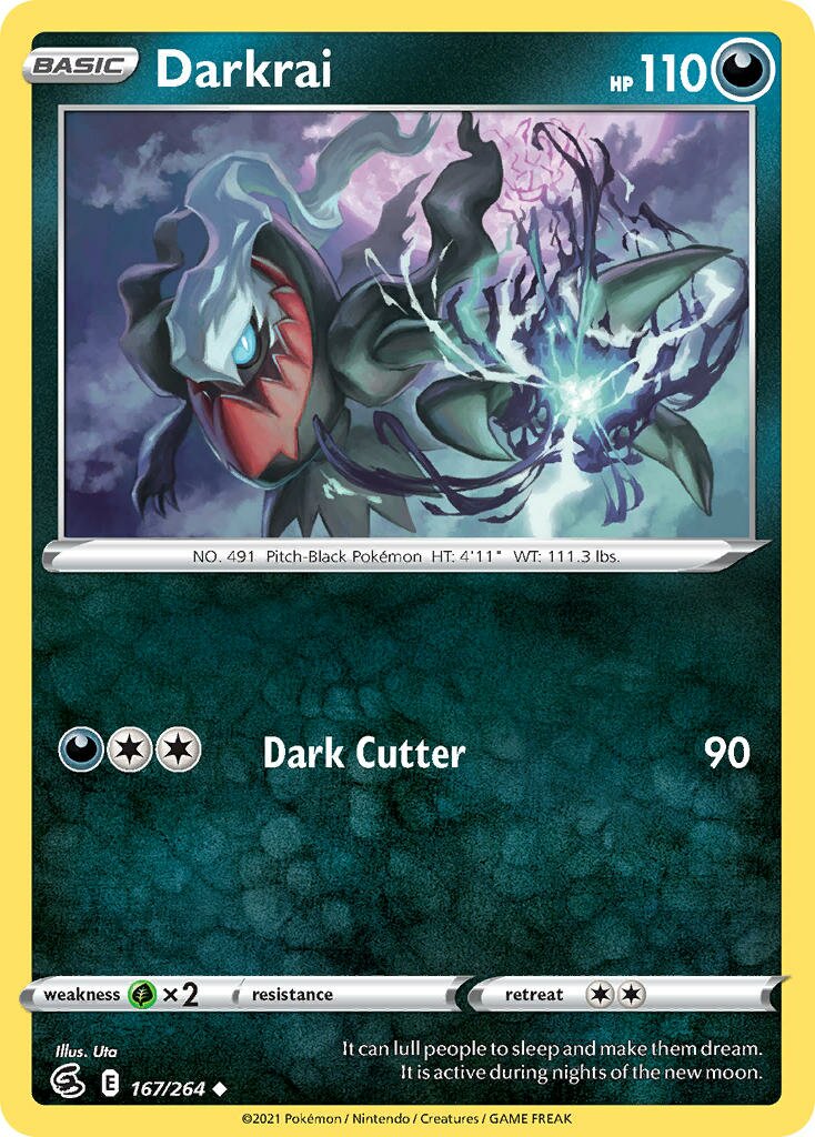 Darkrai 167/284 — Fusion Strike (English Pokémon TCG card)