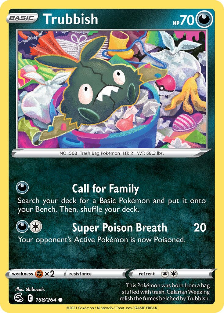 Trubbish 168/284 — Fusion Strike (English Pokémon TCG card)