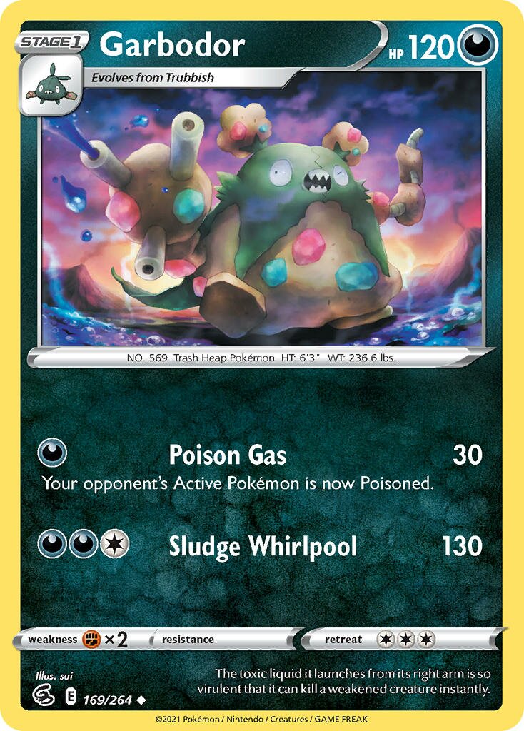 Garbodor 169/284 — Fusion Strike (English Pokémon TCG card)