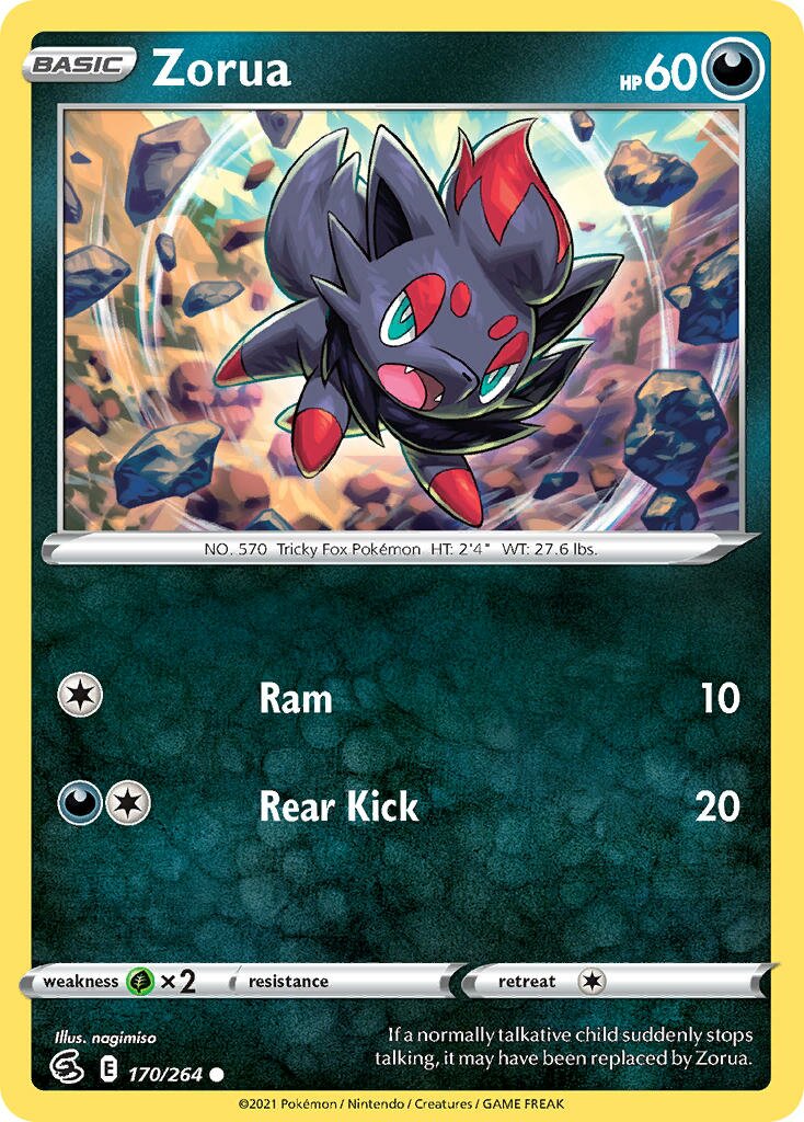 Zorua 170/284 — Fusion Strike (English Pokémon TCG card)