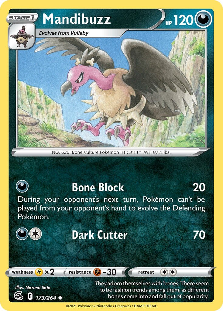 Mandibuzz 173/284 — Fusion Strike (English Pokémon TCG card)