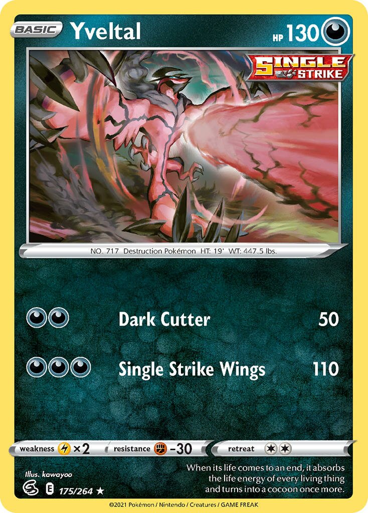 Yveltal 175/284 — Fusion Strike (English Pokémon TCG card)