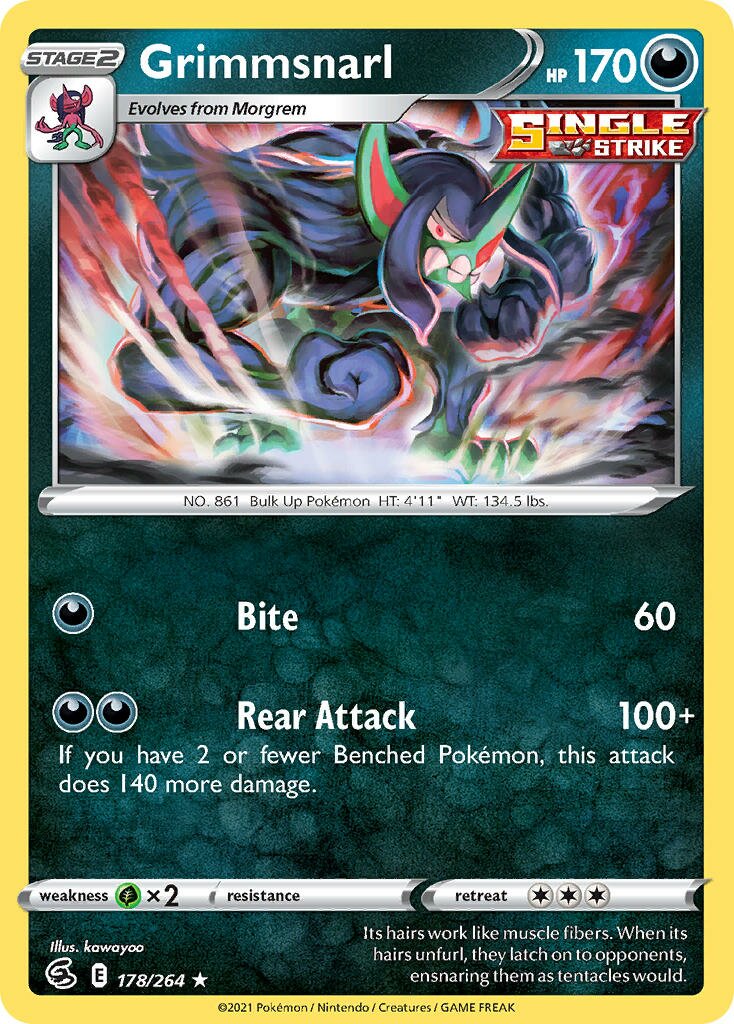 Grimmsnarl 178/284 — Fusion Strike (English Pokémon TCG card)