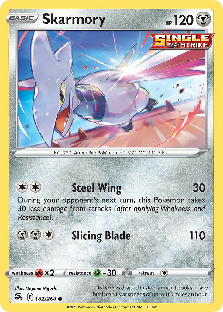 Skarmory 182/284 — Fusion Strike (English Pokémon TCG card)